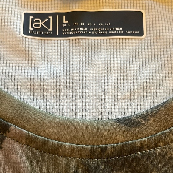 Burton AK helium crew long sleeve base layer victor camo - Picture 9 of 13